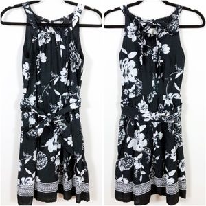 White House Black Market Floral Halter Sun Dress